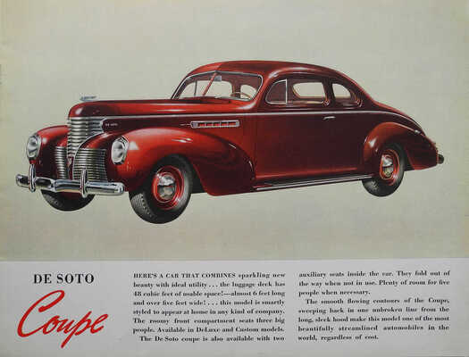 Лот из двух рекламных буклетов марки
автомобилей De Soto